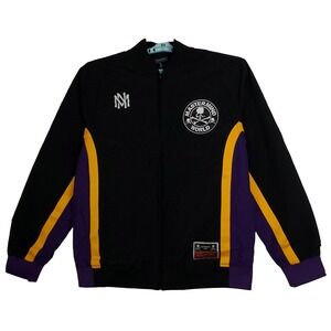 Mastermind World Mitchell & Ness Large Warm Up‎ Jacket Black Purple Yellow New